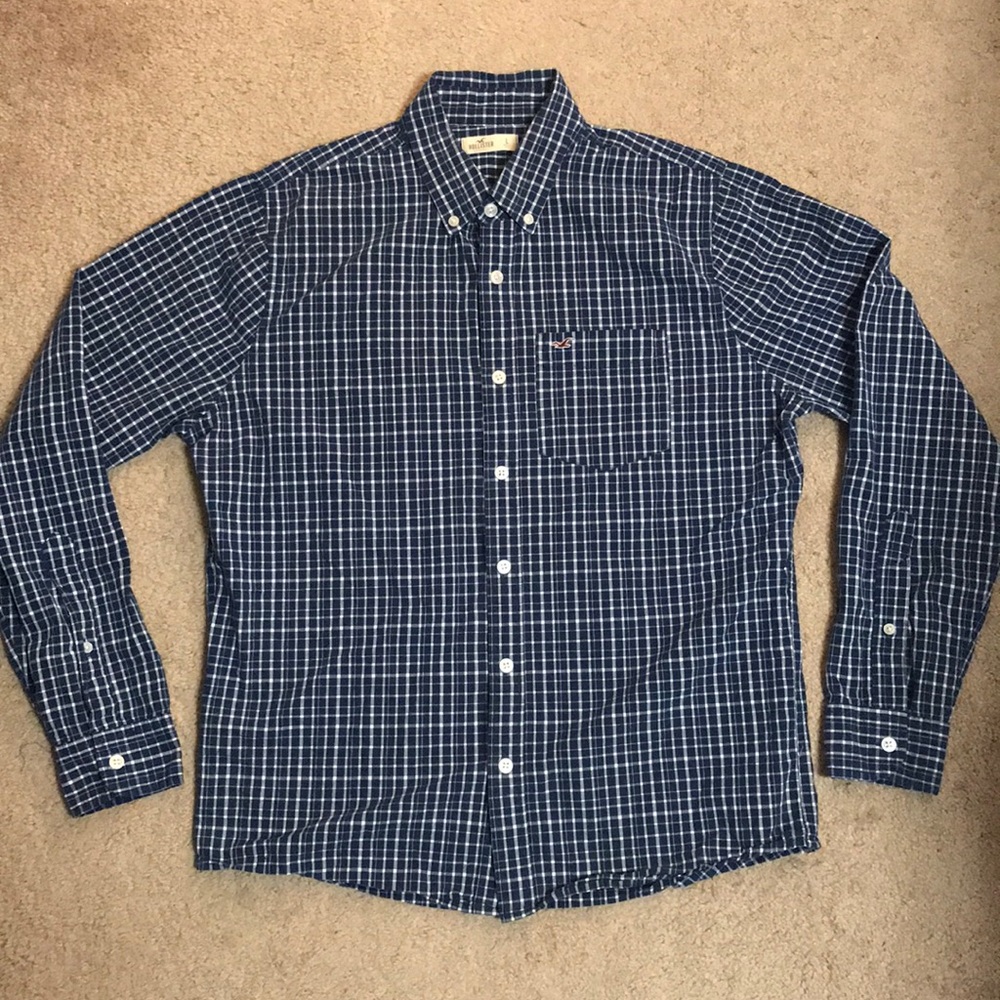 Navy Hollister Button Up Shirt